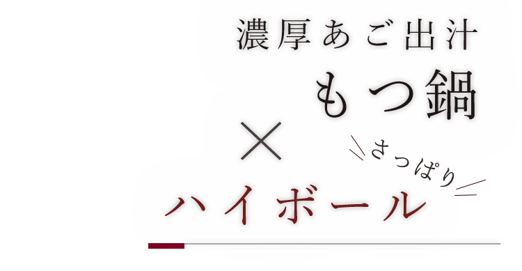 濃厚あご出汁もつ鍋